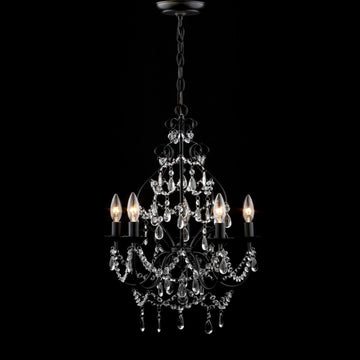 Maura 17" Crystal/Metal LED Chandelier - JONATHAN Y
